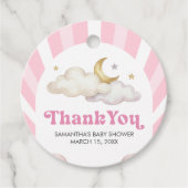 We are Over the Moon Baby Shower Bedankjes Labels (Voorkant)