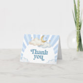 We are Over the Moon Baby Shower Bedankkaart (Voorkant)