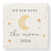 "We are over the moon" baby shower papieren servet