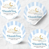 We are Over the Moon Baby Shower Ronde Sticker
