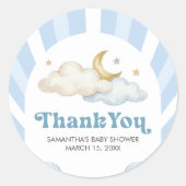 We are Over the Moon Baby Shower Ronde Sticker (Voorkant)
