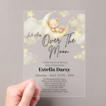 We Are Over The Moon Teddy Bear Baby Shower