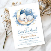 We are Over the Moon Teddy Bear Baby Shower Kaart