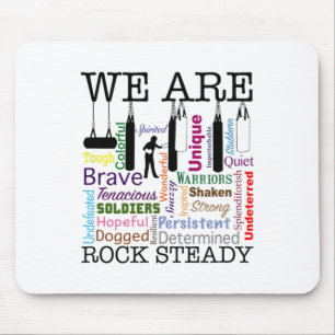 We Are Rock Steady Women's Boksen Woordkunst Muismat