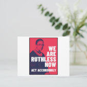 We Are Ruthless Now - Act Accordingly Unisex t-shi Briefkaart (Staand voorkant)