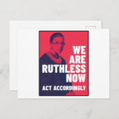 We Are Ruthless Now - Act Accordingly Unisex t-shi Briefkaart (Voorkant / Achterkant)