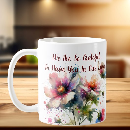 We Are So Grateful Bloemschikking Koffiemok