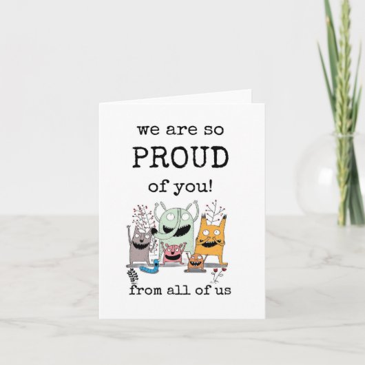 We Are So Proud of You, Congrats, Prestatiekaart Kaart (Voorkant)