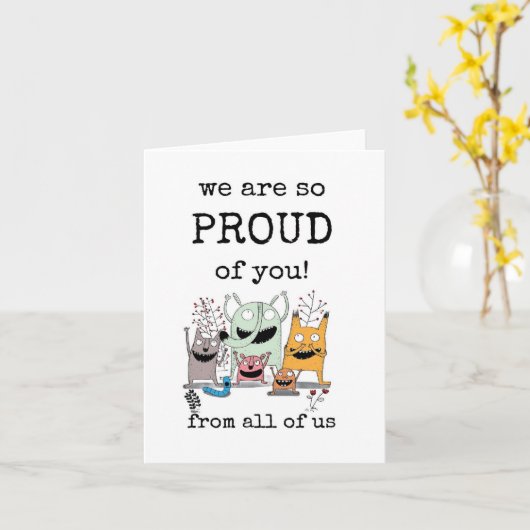 We Are So Proud of You, Congrats, Prestatiekaart Kaart (Gele Bloem)