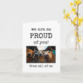We Are So Proud of You, Cute Hond Kaart (Gele Bloem)