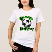 We Are The Champions Typografie Ontwerp Tri-Blend Shirt (Voorkant)