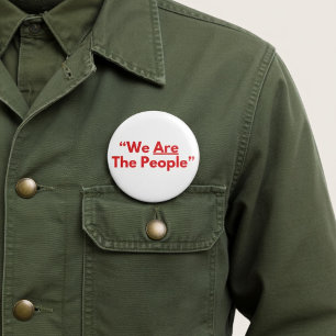 We Are The People Rode Tekst Taxichauffeur Ronde Button 4,0 Cm