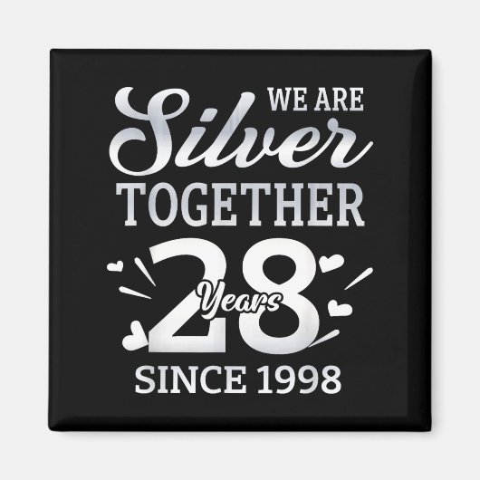 We Are Together 28 Years Couple Anniversary Since  Magneet (Voorkant)