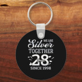 We Are Together 28 Years Couple Anniversary Since  Sleutelhanger (Voorkant)