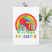 We Are Very Hungry Caterpillar Teacher For Learnin Bedankkaart (Staand voorkant)