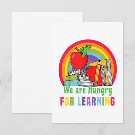 We Are Very Hungry Caterpillar Teacher For Learnin Bedankkaart (Voorkant / Achterkant)