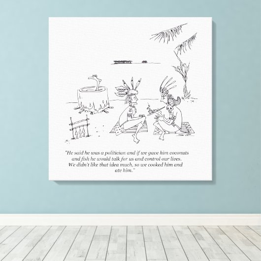 We Ate Him canvas afdrukken (Insitu (Houten vloer))