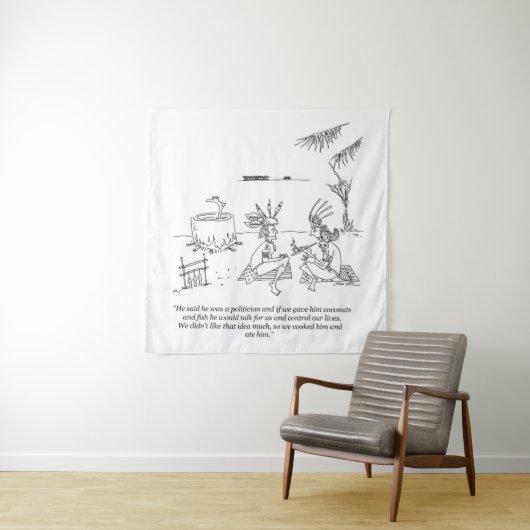 We Ate Him tapestry Wandkleed (In situ)