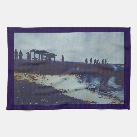 We aten alle vis, nu dat? Harbor Island Theedoek (Horizontaal)