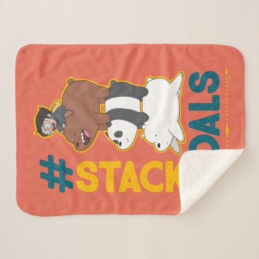 We Bare Bears and Chloe - #StackGoals Sherpa Deken (Voorkant (horizontaal))