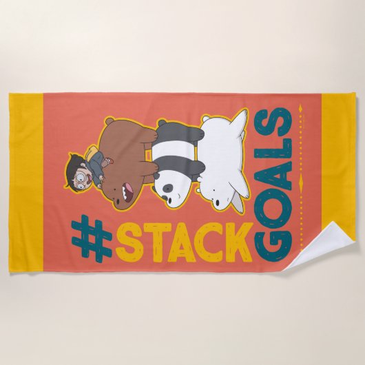 We Bare Bears and Chloe - #StackGoals Strandlaken (Voorkant)