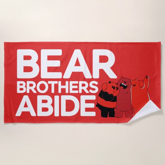 We Bare Bears - Bear Brothers Abide Strandlaken (Voorkant)