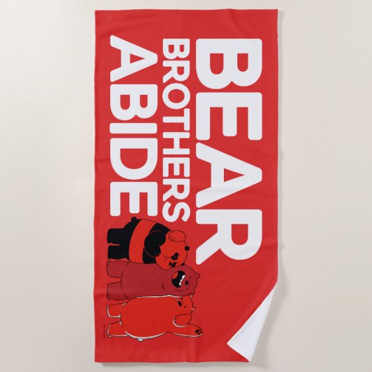 We Bare Bears - Bear Brothers Abide Strandlaken (Voorkant)