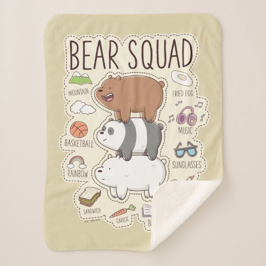 We Bare Bears - Bear Squad Journal Graphic Sherpa Deken (Voorkant)