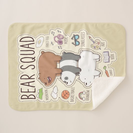We Bare Bears - Bear Squad Journal Graphic Sherpa Deken (Voorkant (horizontaal))