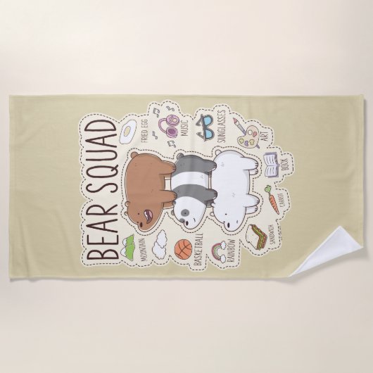 We Bare Bears - Bear Squad Journal Graphic Strandlaken (Voorkant)