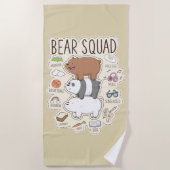 We Bare Bears - Bear Squad Journal Graphic Strandlaken (Voorkant)