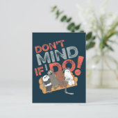 We Bare Bears & Charlie - Don't Mind If I Do! Briefkaart (Staand voorkant)