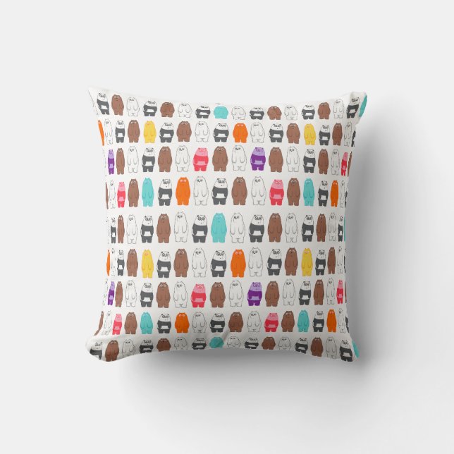 We Bare Bears Colorful Bear Pattern Kussen (Voorkant)