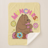 We Bare Bears - Grizz Donut Munchies! Sherpa Deken (Voorkant)