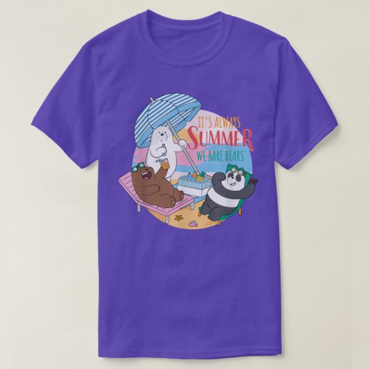 We Bare Bears Grizz Panda Ice Bear Always Summer T-shirt (Design voorkant)