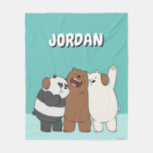 We Bare Bears Group Hug Fleece Deken (Voorkant)