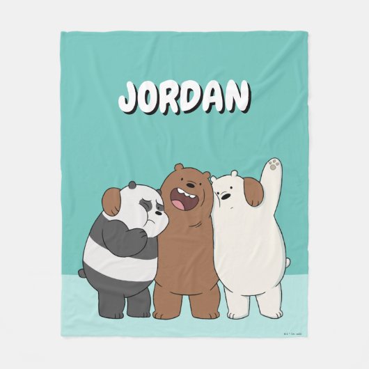 We Bare Bears Group Hug Fleece Deken (Voorkant)