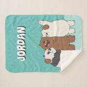 We Bare Bears Group Hug Sherpa Deken (Voorkant (horizontaal))