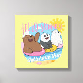 We Bare Bears - Hello Summer! Let's Have Fun Canvas Afdruk (Voorkant)
