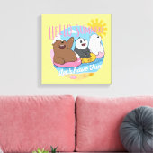 We Bare Bears - Hello Summer! Let's Have Fun Canvas Afdruk (Insitu (Woonkamer))