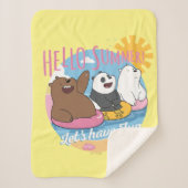 We Bare Bears - Hello Summer! Let's Have Fun Sherpa Deken (Voorkant)