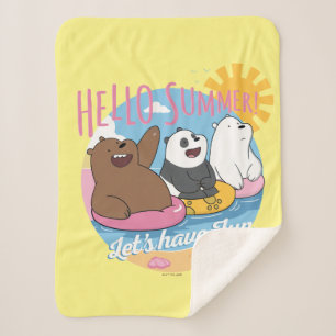 We Bare Bears - Hello Summer! Let's Have Fun Sherpa Deken