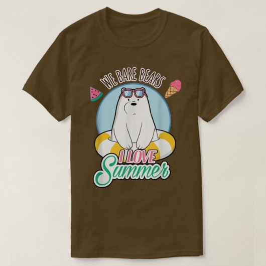 We Bare Bears Ice Bear Loves Summer T-shirt (Design voorkant)
