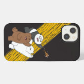 We Bare Bears - Laatste Pizzapunt iPhone Hoesje (Achterkant horizontaal)