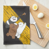 We Bare Bears - Last Pizza Slice Theedoek (Quarter Fold)