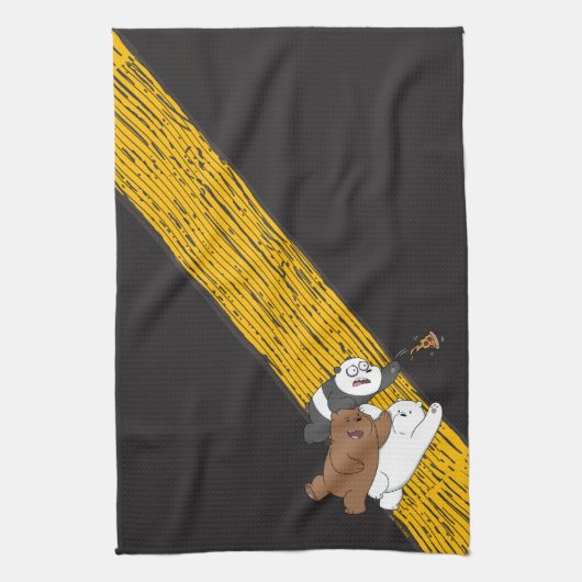 We Bare Bears - Last Pizza Slice Theedoek (Verticaal)