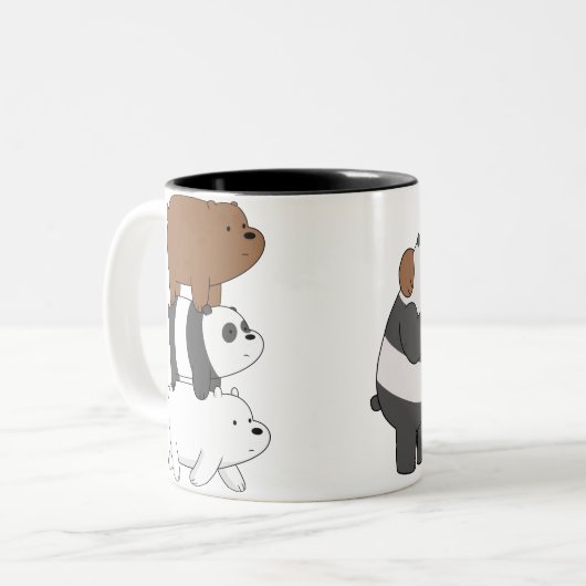 We Bare Bears Mug Double side print Tweekleurige Koffiemok (Voorkant links)