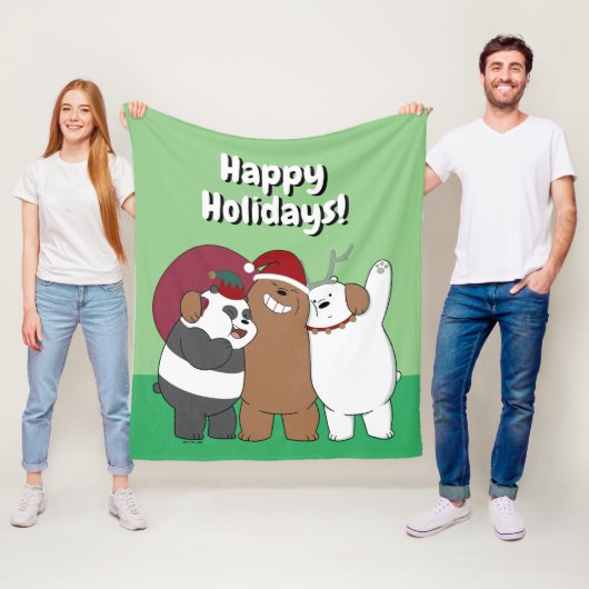 We Bare Bears - Season's Greetings Fleece Deken (In situ)