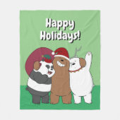 We Bare Bears - Season's Greetings Fleece Deken (Voorkant)