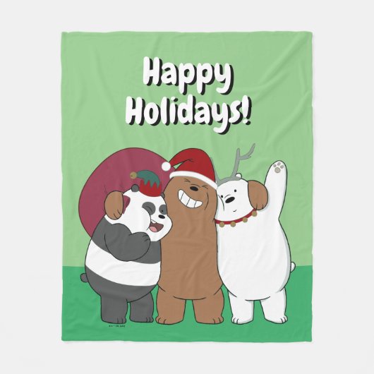 We Bare Bears - Season's Greetings Fleece Deken (Voorkant)